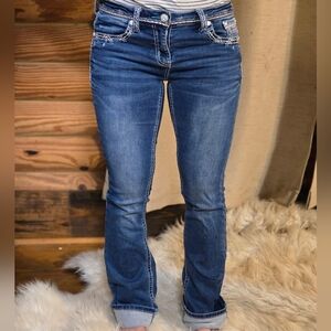 Grace Women's Boot Cut Jeans in Classic Blue